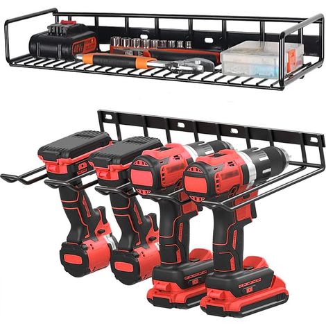 Support de rangement mural à 2 niveaux pour outils électriques (1/5)