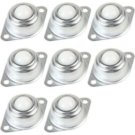 Ball Bearing Transfer Casters, Mini 360° Nylon Ball Casters with Screws, Cargo Transport Casters (1/4)