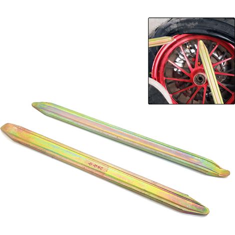 Stück Fahrradreifenheber, 28 cm, hochfester Stahl, Reifenheber, Montagewerkzeuge für Motorrad, Fahrrad, Auto, Roller, Goldfarbe