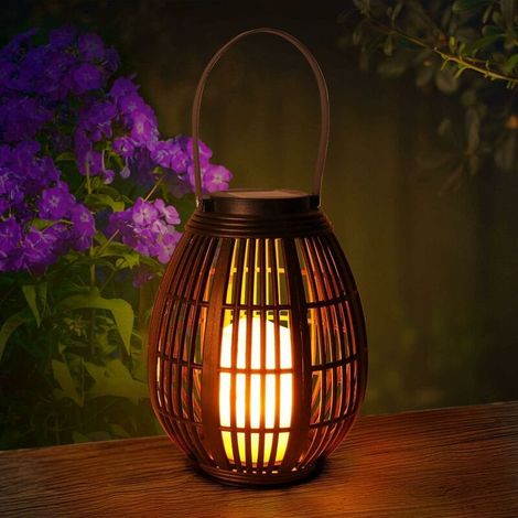 Outdoor Solar Lantern, Solar Candle, Decorative Waterproof LED Hanging Lamp, Garden Lights for Patio, Lawn, Porch, Party (1/4)