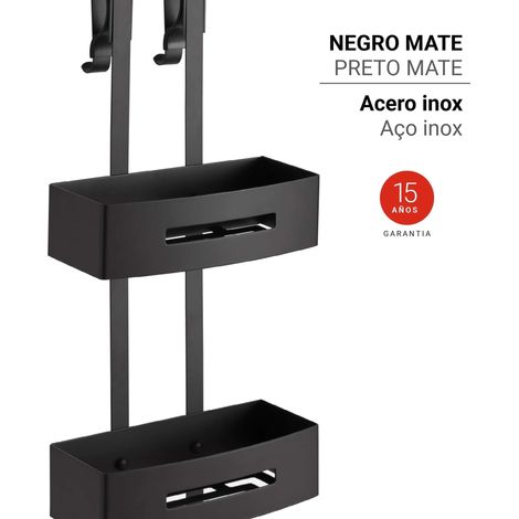 GEDY 24151400901 NERVA Esponjera Negro Mate - ref: 24151400901