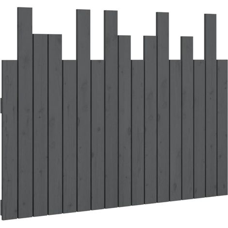 Maison Exclusive - Wand-Kopfteil Grau 108x3x80 cm Massivholz Kief