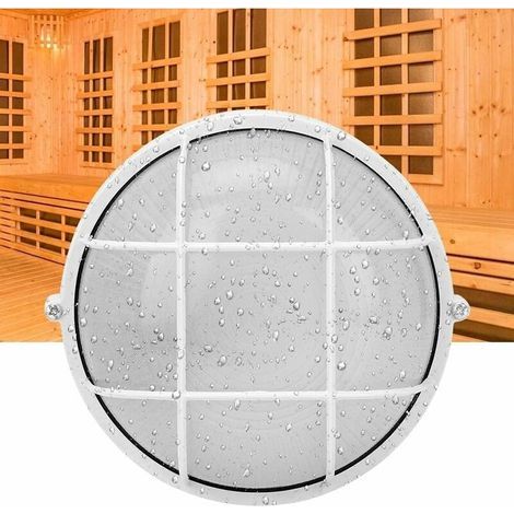 Sauna lampe-déflagrant Anti-haute température humidité Preuve ronde Lampe Accessoire for E27 fil Sauna,17.58.2cm (1/5)