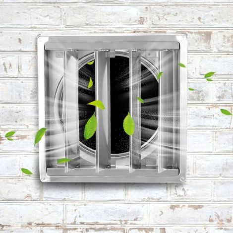 Sortie d'air Carrée Mobile 150mm Couvercle de Ventilation D'extracteur de Sortie de Hotte Murale Extérieure en Acier Inoxydable avec Persiennes Actives Adapté à la Cuisine (1/4)