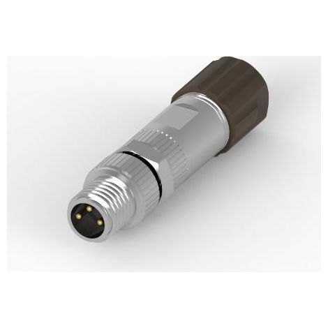 Connecteur DIN RS PRO, 3 contacts, Mâle, Montage sur câble, A souder M8 ( Prix pour 1 )