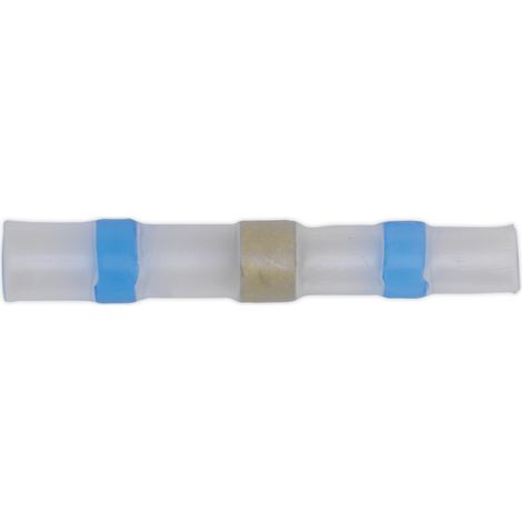 Sealey Heat Shrink Butt Connector Solder Terminal 16-14 AWG, Blue - Pack of 25 BTSSB25
