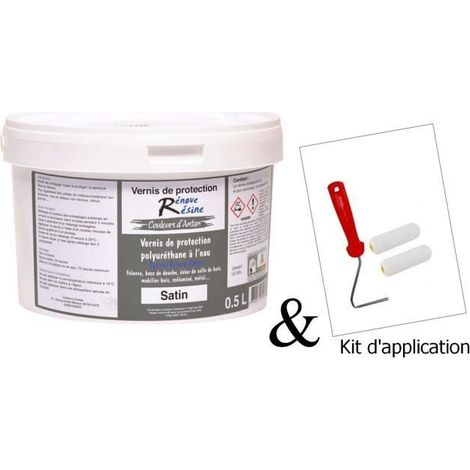 Vernis de Protection - Satiné - 0.5L - Spécial Carrelage - Application Facile (1/4)