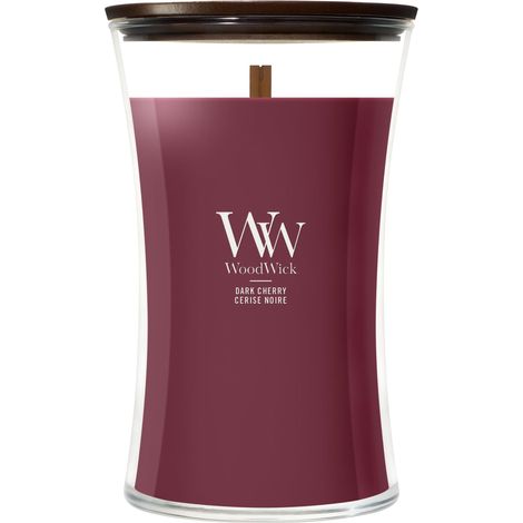 WOODWICK BOUGIE PARFUMÉE GRANDE BOUGIE SABLIER CERISE GRIOTTE CADEAUX PARFAITS POUR FEMMES 2670707E