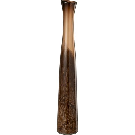 Vase cylindre en verre marron foncé (1/3)