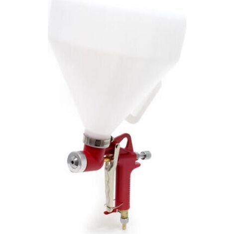 Pistolet pulvérisateur pneumatique avec seau de 6 L et 3 buses pour enduit, projection de ciment, revêtement de construction polyvalent, pistolet de projection de boue et de mortier