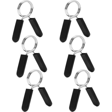 Set di 6 clip di bloccaggio a molla da 30 mm per bilancieri e sollevamento pesi (1/5)