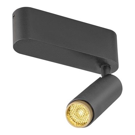 Spot monté en surface Grip S noir avec or 3000K - 1009039