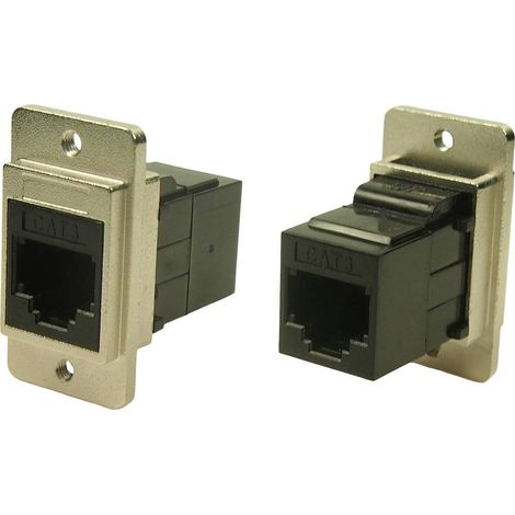 Cliff CP30724M3 MÉTAL DUALSLIM CAT3 RJ12 M3 CP30724M3 Adaptateur/prolongateur encastrable nickel, noir 1 pc(s)
