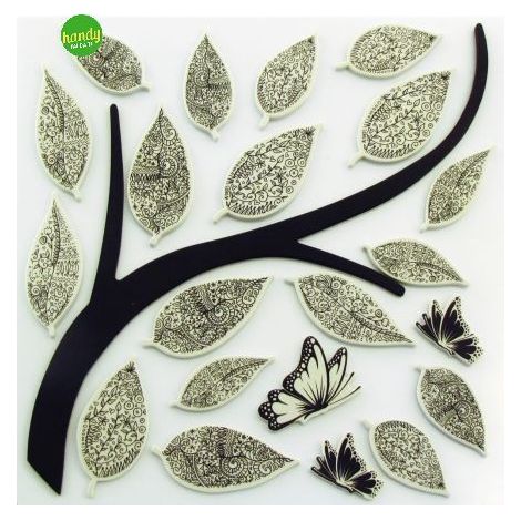 Sticker branch Crearreda adesivo murale frasi famose natura geometrie fantasie 31x31 cm