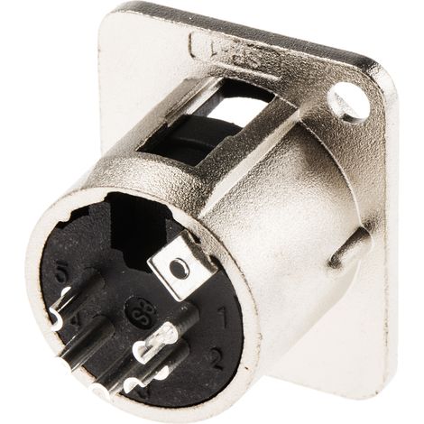 RS PRO-Connecteur XLR Mâle Droit 5 voies Montage panneau ( Prix pour 1 )