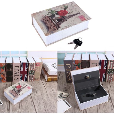 Caja fuerte discreta y segura para dinero, joyas y objetos de valor, fabricada en ABS y aluminio (dimensiones 18 x 11,5 x 5,5 cm, 500 g, 2 llaves incluidas). (1/4)