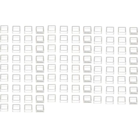 100-teiliges Set mit taktilen Schalterabdeckungen, quadratischen, transparenten ABS-Tastenkappen.