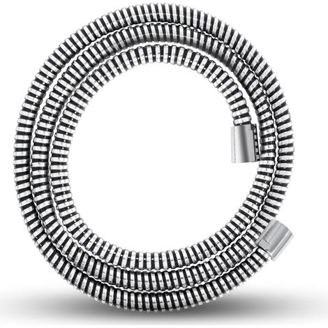 Flexible Douche 2m en Acier Inoxydable, Tuyau Douche avec Revêtement Protecteur, Flexible de Douche Anti-Torsion, Universel G1/2", Facile à Nettoyer, pour Salle de Bain, Chromé (1/5)