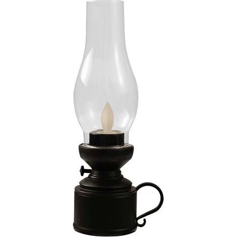Vintage Öllaterne mit LED-Elektronik, Kerzenlicht im Retro-Stil, antikes Nachtlicht für die Heimdekoration (1/5)