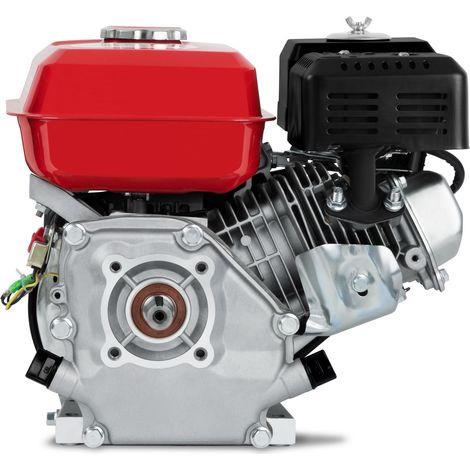 Eberth – Moteur thermique 6,5 CV 196cc arbre 19mm – Démarrage par traction – Carburateur haute qualité – Sécurité manque d'huile