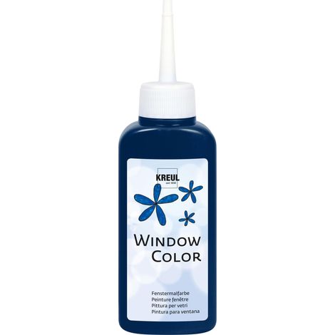 Window Color bleu nuit 80 ml, peinture pour vitres à base d'eau, avec surface structurée, pour verre, miroir, carrelage et autres surfaces lisses (1/5)