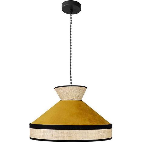 Colgante Fabrizio 1xe27 Natural/yema Regx40x40 Cm (1/2)