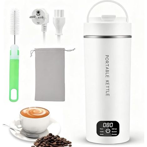 Elektrischer Mini-Reisewasserkocher 450 ml mit Temperatureinstellung – Kompakt und tragbar (1/5)