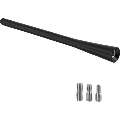 Antenne Voiture Courte FM AM Dab 18 cm, Mini antenne de Toit Voiture avec réception Radio, en Acier Inoxydable, étanche et antirouille, Installation Facile et Universelle, avec vis adaptateurs (1/5)