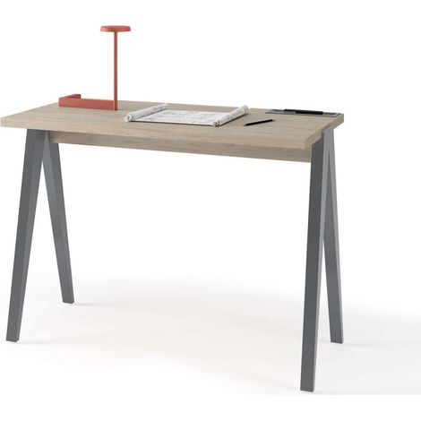 Mesa estudio Mod-629 acabado roble/gris, 47x 107 x 78 cm (fondo x ancho x alto) (1/5)