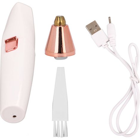 2-en-1 épilateur sourcils rechargeable sans douleur, rasoir électrique lèvres et visage, tondeuse précision poils duvet (1/5)