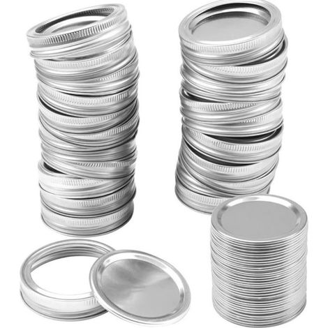 Metalldeckel (86 mm) mit Dichtung, weite Öffnung zum Einmachen von Gläsern – ideal für Zuhause und Veranstaltungen (1/3)