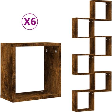 Maison Exclusive - Würfelregale 6 Stk. Räuchereiche 30x15x30 cm (1/5)