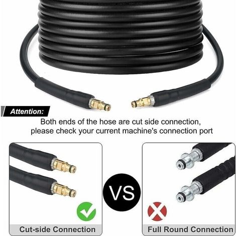Offerta speciale: Tubo flessibile per idropulitrici Karcher K2 K3 K4 K5 K6 K7 - 10 m - Tubo flessibile a connessione rapida con raccordi in ottone (1/4)