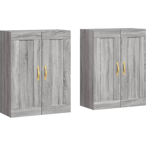 Maison Exclusive - Armarios de pared 2 uds madera de ingeniería g (1/5)