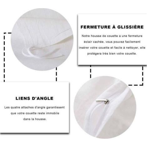 Housse De Couette - 140x200 Cm - Taie D Oreiller 65x65 Cm - Imprimé Botanique Papillon - Microfibre Polyester - Ensemble Literie Enfant (1/4)