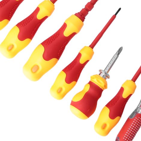 Jeu de 10 tournevis isolés multifonctionnels pour électricien (1/5)