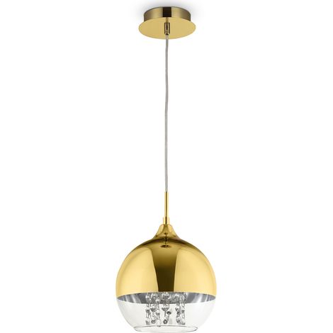 Suspension Maytoni Fermi verre cristal laiton Ø20 (1/2)