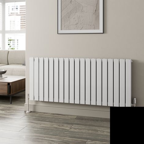 White Flat Panel Designer Radiator Vertical Horizontal 600 x 1444mm Double Panel (1/5)