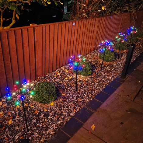 5pcs 63cm 120 LED Battery Operated Sparkler Path Lights with Timer in Multicoloured (1/5)