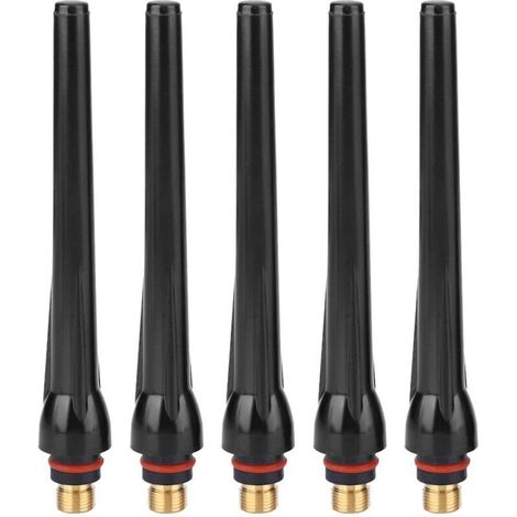 AMXCNOY Capuchon arrière long pour torche TIG SR17/SR18/SR26 - 5 pièces - Accessoires de soudage 0,9 x 0,5 cm (1/4)