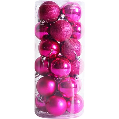 Boule De Décoration De Noël - 24 Pièces - Diamètre 30 Mm - En Plastique Incassable - Pour Arbre De Noël Fête Mariage Et Décoration Intérieure (1/5)