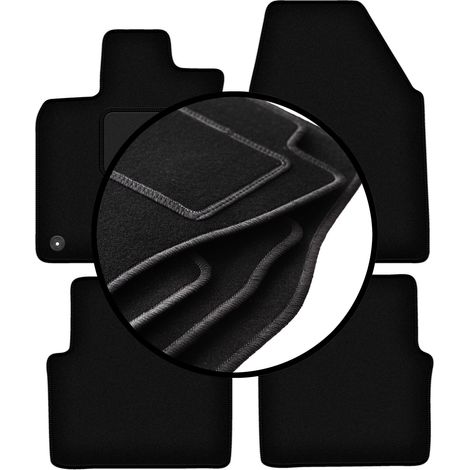 Juego completo de alfombrillas de terciopelo para: Nissan Qashqai I J10 (ancho) crossover (2007-2013) (1/5)