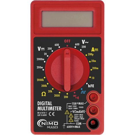 MULTIMETRO DIGITAL 3 1/2 DIGITOS CAT.II 600V NIMO (1/2)