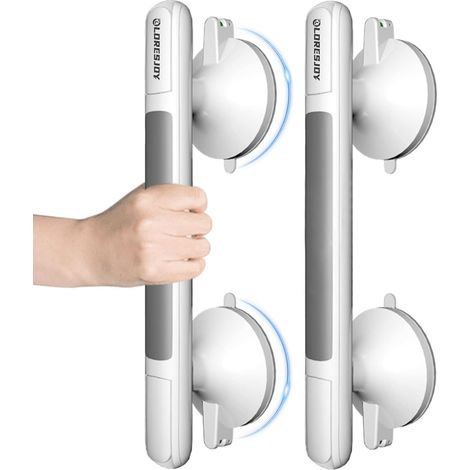 2pcs Poignée de Bain, Poignées de Douche à Ventouse, Barre d‘appui de Salle, Poignée de Baignoire, d‘appui de Salle de Bain, Sans Perçage, Poignée de Sécurité (1/5)