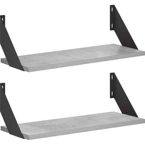Scaffali da parete 2 pz Grigio Cemento 50 x 20 x 17 cm vidaXL (1/5)