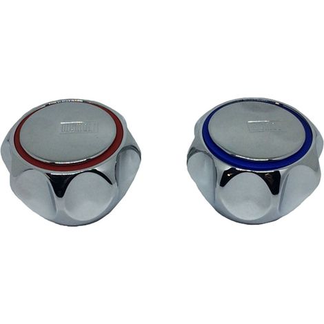 Ricambio coppia maniglie acqua calda fredda per rubinetto Alfa Mamoli V0200010A001 (1/2)