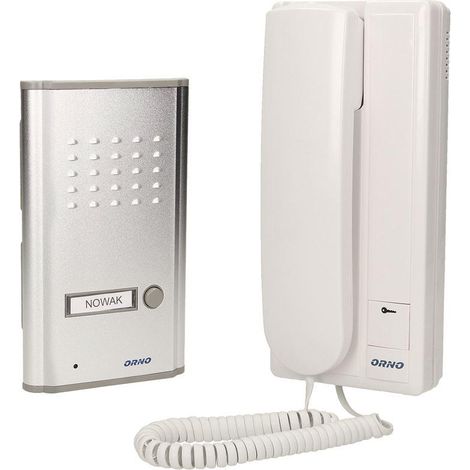Interfono Orno OR-DOM-RL-901 cablato bianco design in alluminio (1/5)