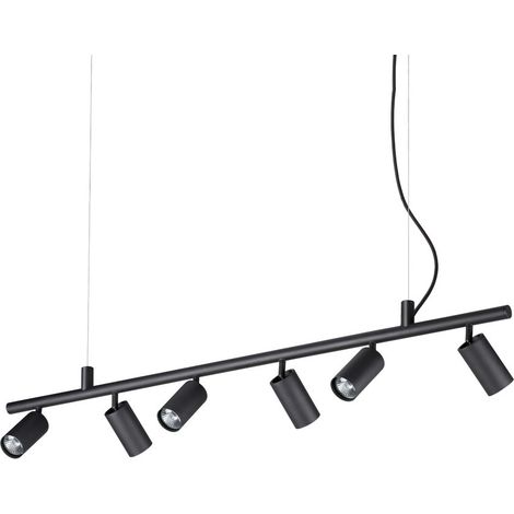 Ideal Lux DYNAMITE - Indoor Spotlight Deckenpendelleuchte 6 Lichter Schwarz, GU10