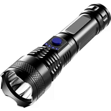 - Lampe torche LED longue portée ultra-puissante, rechargeable USB, idéale pour le camping et la chasse. (1/5)