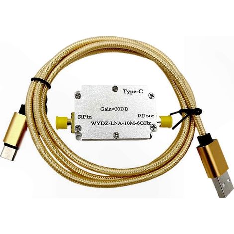 10 MHz–6 GHz HF-Verstärker, rauscharm, hohe Frequenzganglinearität, LNA-Frontend-Empfänger, 30 dB Verstärkung für UKW-Radio (1/5)